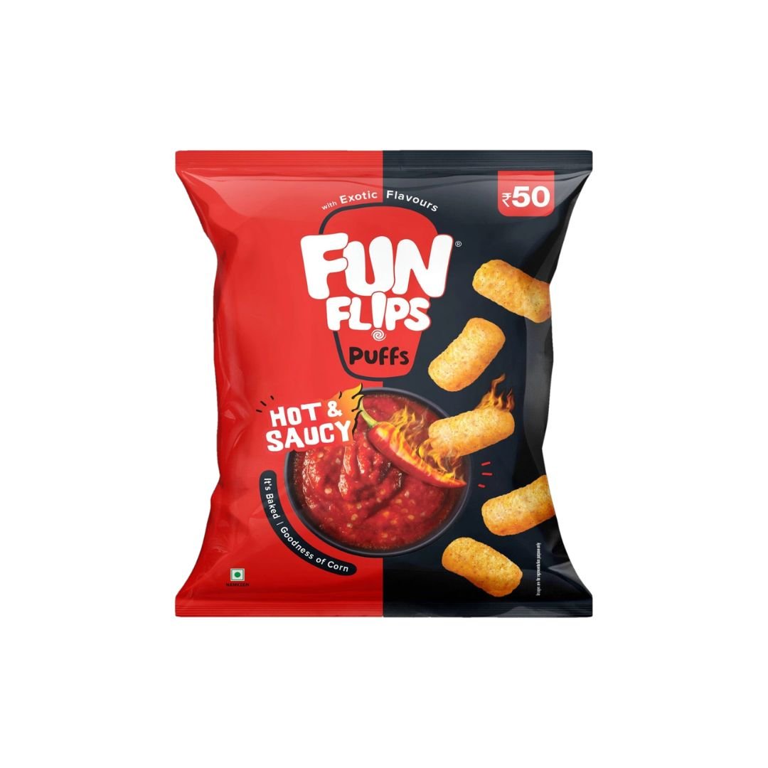 Fun Flips Puffs Hot & Saucy Puffcorn (57 g)